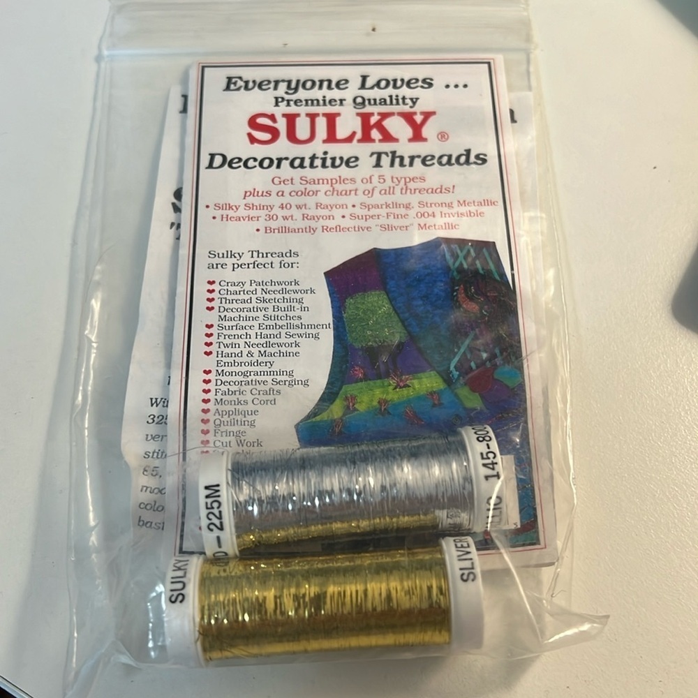 SULKY OF AMERICA Sulky Metallic Thread 145-8001, 145-8003